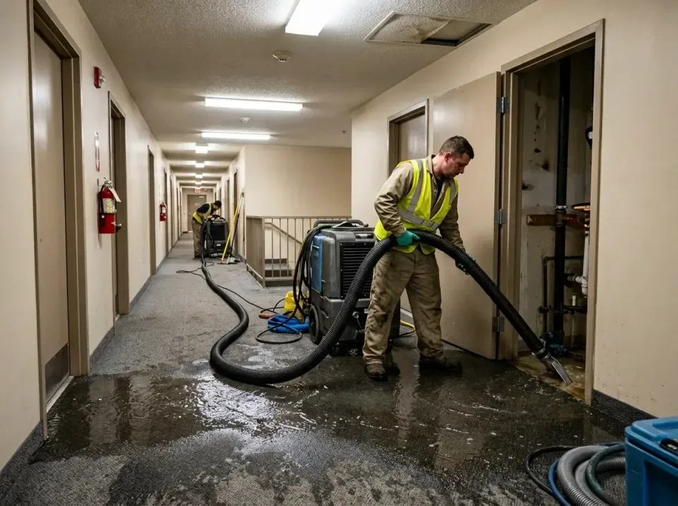 multi-unit-apartment-hallway-f-005 — frequently asked questions, Emergency Burst Pipe Water Extraction & Removal in Leominst…